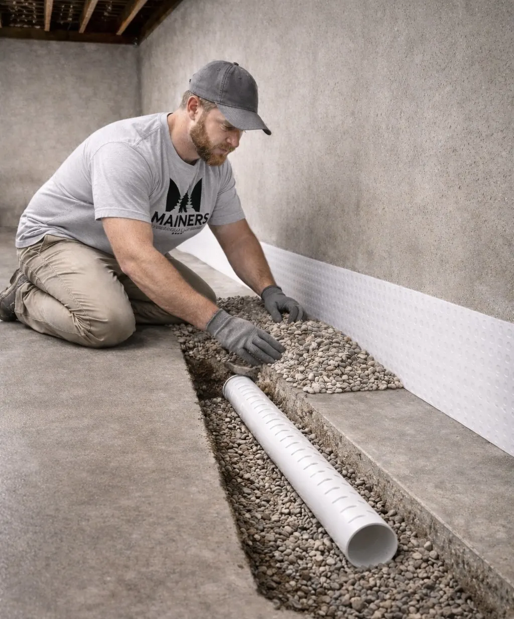 Basement drainage installation worker for Mainers in Scarborough ME